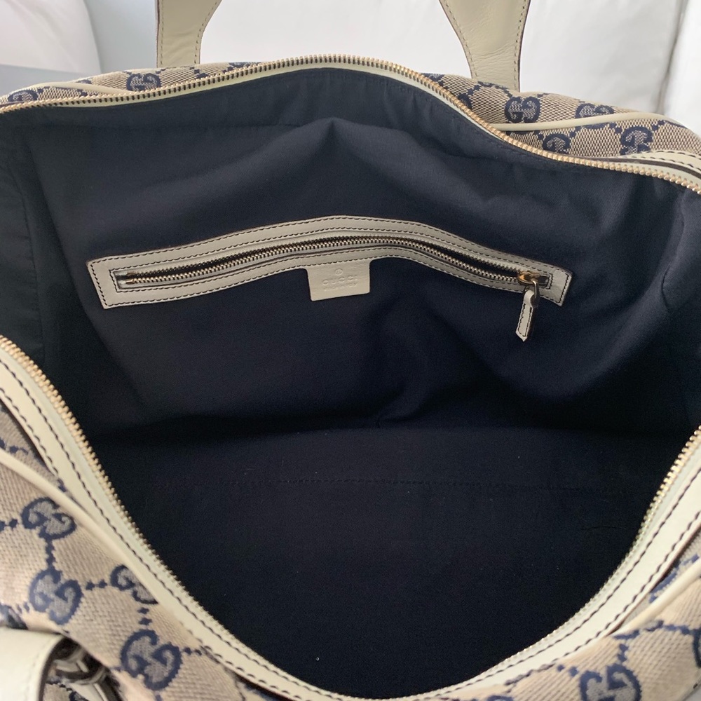 Vintage Gucci Blue Monogram Purse - Picture 2 of 3